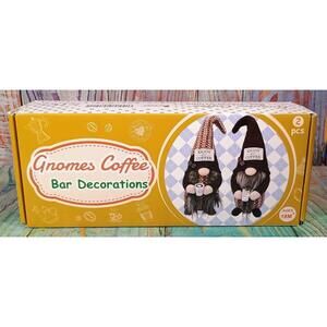 Gnomes Coffee Bar Decorations - 2 Pieces